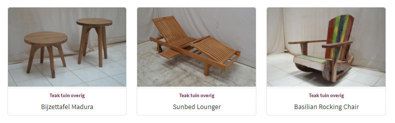 Tuin overig overzicht - Teak Meubelen - Baan Wonen